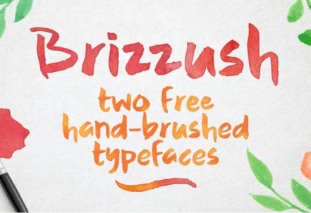 Brizzush Font for postcards